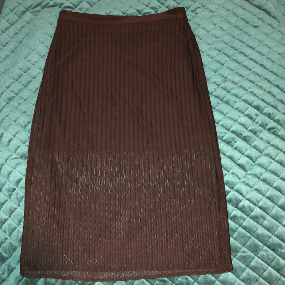 CUT-OUT MIDI SKIRT